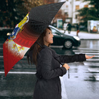 Tonga Emancipation Day Umbrella Tongan Ngatu Pattern With Plumeria LT05 - Polynesian Pride