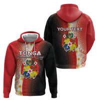 Personalised Tonga Emancipation Day Zip Hoodie Tongan Ngatu Pattern With Plumeria LT05 - Polynesian Pride