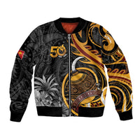 Personalised Papua New Guinea Bomber Jacket Happy 50th Independence Anniversary - Polynesian Pride