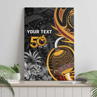 Personalised Papua New Guinea Canvas Wall Art Happy 50th Independence Anniversary - Polynesian Pride