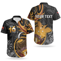 Personalised Papua New Guinea Couples Matching Off Shoulder Maxi Dress and Hawaiian Shirt Happy Independence Day LT05 - Polynesian Pride