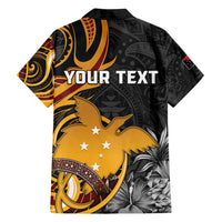 Personalised Papua New Guinea Family Matching Long Sleeve Bodycon Dress and Hawaiian Shirt Happy Independence Day LT05 Dad's Shirt - Long Sleeve Black - Polynesian Pride