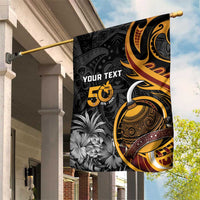 Personalised Papua New Guinea Garden Flag Happy 50th Independence Anniversary - Polynesian Pride