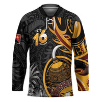 Personalised Papua New Guinea Hockey Jersey Happy Independence Day LT05 Unisex Black - Polynesian Pride