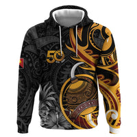 Personalised Papua New Guinea Hoodie Happy 50th Independence Anniversary - Polynesian Pride