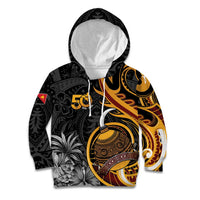 Personalised Papua New Guinea Kid Hoodie Happy Independence Day LT05 Hoodie Black - Polynesian Pride