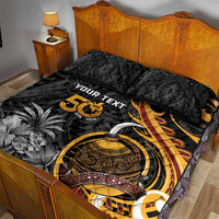 Personalised Papua New Guinea Quilt Bed Set Happy 50th Independence Anniversary - Polynesian Pride