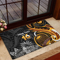 Personalised Papua New Guinea Rubber Doormat Happy Independence Day LT05 - Polynesian Pride