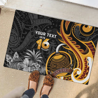 Personalised Papua New Guinea Rubber Doormat Happy Independence Day LT05 - Polynesian Pride