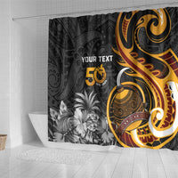 Personalised Papua New Guinea Shower Curtain Happy Independence Day LT05 - Polynesian Pride