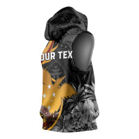 Personalised Papua New Guinea Sleeveless Hoodie Happy 50th Independence Anniversary LT05 - Polynesian Pride