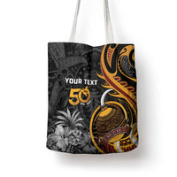 Personalised Papua New Guinea Tote Bag Happy 50th Independence Anniversary LT05 - Polynesian Pride