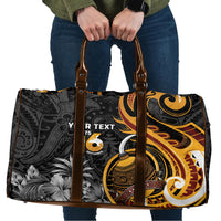 Personalised Papua New Guinea Travel Bag Happy Independence Day LT05 Black - Polynesian Pride