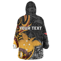 Personalised Papua New Guinea Wearable Blanket Hoodie Happy 50th Independence Anniversary - Polynesian Pride