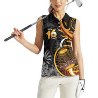 Personalised Papua New Guinea Women Sleeveless Polo Shirt Happy Independence Day LT05 - Polynesian Pride