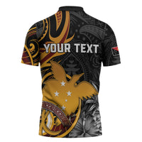 Personalised Papua New Guinea Zipper Polo Shirt Happy Independence Day LT05 - Polynesian Pride