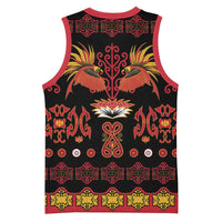 Papua Batik Motif Basketball Jersey Papua Spirit Black Version - Polynesian Pride