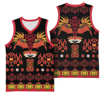 Papua Batik Motif Basketball Jersey Papua Spirit Black Version - Polynesian Pride