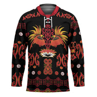 Papua Batik Motif Hockey Jersey Papua Spirit Black Version - Polynesian Pride