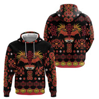Papua Batik Motif Hoodie Papua Spirit Black Version - Polynesian Pride