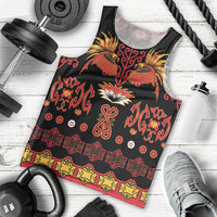 Papua Batik Motif Men Tank Top Papua Spirit Black Version - Polynesian Pride