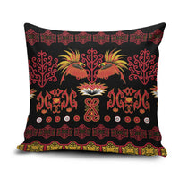 Papua Batik Motif Pillow Cover Papua Spirit Black Version - Polynesian Pride