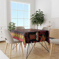 Papua Batik Motif Tablecloth Papua Spirit Black Version - Polynesian Pride
