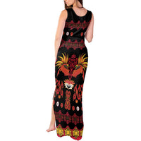 Papua Batik Motif Tank Maxi Dress Papua Spirit Black Version - Polynesian Pride