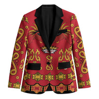 Papua Batik Motif Blazer Papua Spirit Red Version - Polynesian Pride