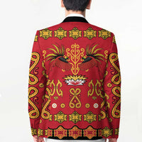 Papua Batik Motif Blazer Papua Spirit Red Version - Polynesian Pride