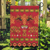 Papua Batik Motif Garden Flag Papua Spirit Red Version - Polynesian Pride