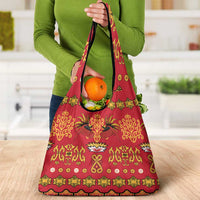 Papua Batik Motif Grocery Bag Papua Spirit Red Version - Polynesian Pride