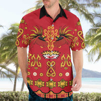 Papua Batik Motif Hawaiian Shirt Papua Spirit Red Version - Polynesian Pride