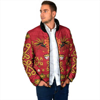 Papua Batik Motif Padded Jacket Papua Spirit Red Version - Polynesian Pride
