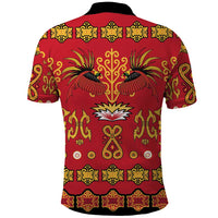 Papua Batik Motif Polo Shirt Papua Spirit Red Version - Polynesian Pride