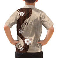 Polynesia Hibiscus Family Matching Puletasi and Hawaiian Shirt Cameo Curve Motif - Polynesian Pride