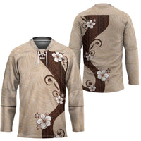 Polynesia Hibiscus Hockey Jersey Cameo Curve Motif - Polynesian Pride