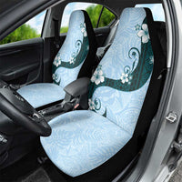 Polynesia Hibiscus Car Seat Cover Sky Blue Curve Motif LT05 - Polynesian Pride
