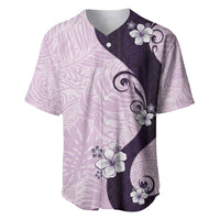Polynesia Hibiscus Baseball Jersey Thistle Curve Motif - Polynesian Pride