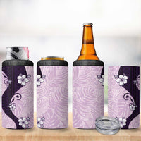 Polynesia Hibiscus 4 in 1 Can Cooler Tumbler Thistle Curve Motif - Polynesian Pride