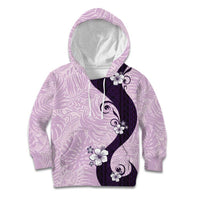 Polynesia Hibiscus Kid Hoodie Thistle Curve Motif - Polynesian Pride