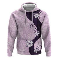 Polynesia Hibiscus Zip Hoodie Thistle Curve Motif - Polynesian Pride