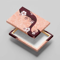 Polynesia Hibiscus Canvas Wall Art Rose Bud Curve Motif - Polynesian Pride