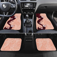 Polynesia Hibiscus Car Mats Rose Bud Curve Motif - Polynesian Pride