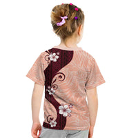 Polynesia Hibiscus Kid T Shirt Rose Bud Curve Motif - Polynesian Pride