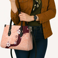 Polynesia Hibiscus Leather Bag Rose Bud Curve Motif - Polynesian Pride