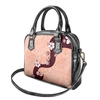 Polynesia Hibiscus Shoulder Handbag Rose Bud Curve Motif - Polynesian Pride