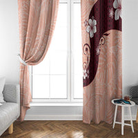 Polynesia Hibiscus Window Curtain Rose Bud Curve Motif - Polynesian Pride