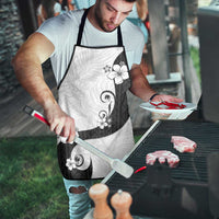 Polynesia Hibiscus Apron White Curve Motif - Polynesian Pride