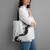 Polynesia Hibiscus Tote Bag White Curve Motif - Polynesian Pride